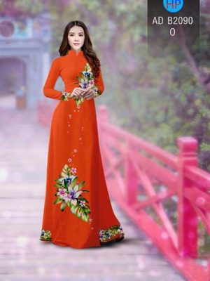 Vải áo dài Hoa in 3D AD B2090 14