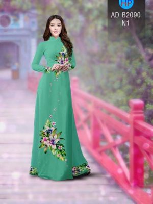 Vải áo dài Hoa in 3D AD B2090 15