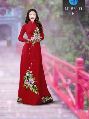 Vải áo dài Hoa in 3D AD B2090 16