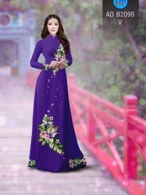 Vải áo dài Hoa in 3D AD B2090 19