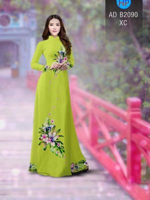 Vải áo dài Hoa in 3D AD B2090 20