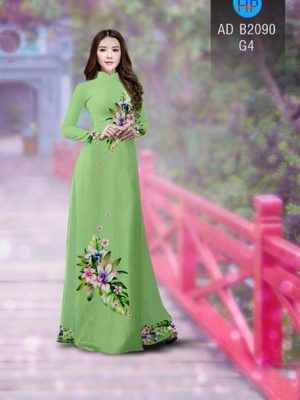 Vải áo dài Hoa in 3D AD B2090 22