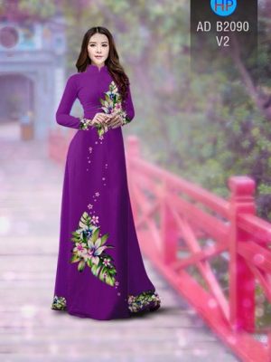 Vải áo dài Hoa in 3D AD B2090 21