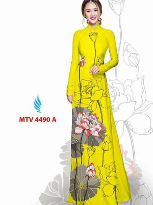 Vải áo dài hoa sen AD MTV 4490 16