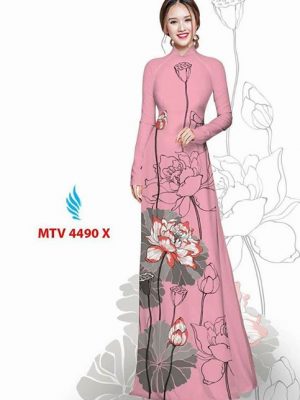 Vải áo dài hoa sen AD MTV 4490 17