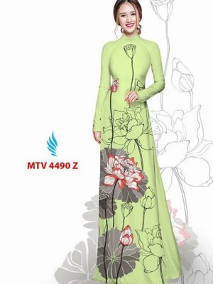 Vải áo dài hoa sen AD MTV 4490 18