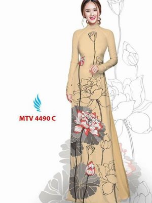 Vải áo dài hoa sen AD MTV 4490 19
