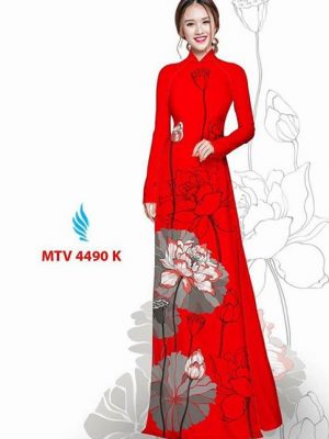 Vải áo dài hoa sen AD MTV 4490 24