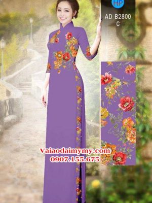 Vải áo dài Hoa in 3D AD B2800 19