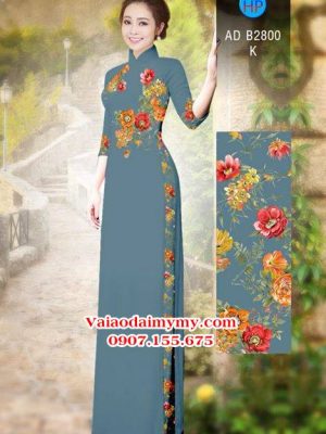 Vải áo dài Hoa in 3D AD B2800 24
