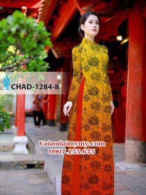 Vải áo dài hoa sen nguyên áo AD CHAD 1284 20