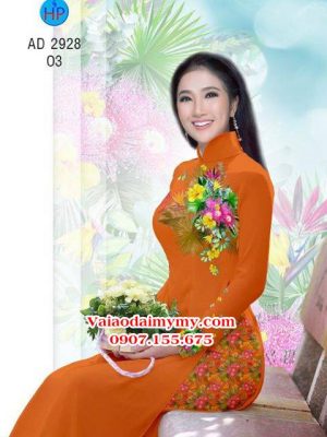 Vải áo dài Hoa in 3D AD 2928 15