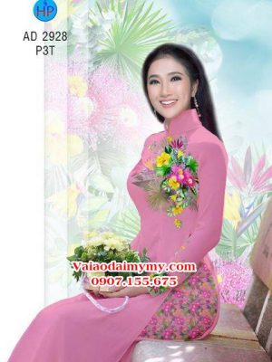 Vải áo dài Hoa in 3D AD 2928 18