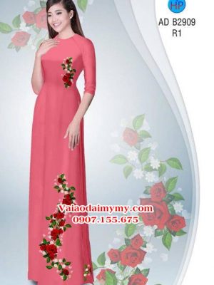 Vải áo dài Hoa hồng AD B2909 13