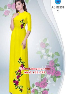 Vải áo dài Hoa hồng AD B2909 19