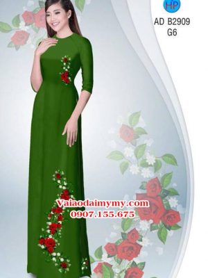 Vải áo dài Hoa hồng AD B2909 22