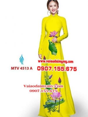 Vải áo dài hoa sen AD MTV 4513 13