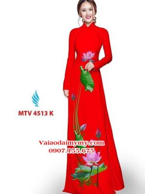 Vải áo dài hoa sen AD MTV 4513 20