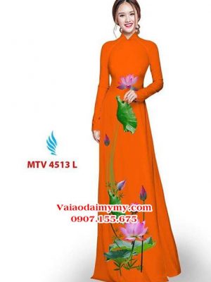 Vải áo dài hoa sen AD MTV 4513 22