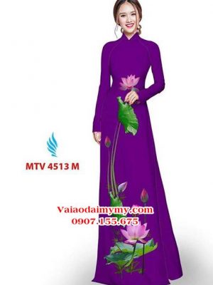 Vải áo dài hoa sen AD MTV 4513 23