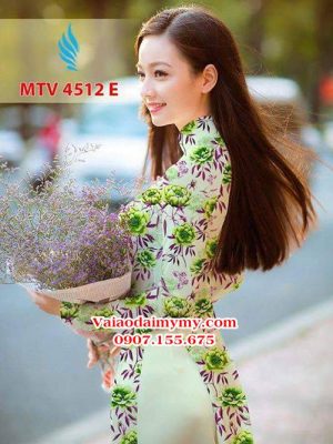 Vải áo dài hoa nguyên áo AD MTV 4512 14
