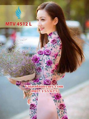 Vải áo dài hoa nguyên áo AD MTV 4512 21