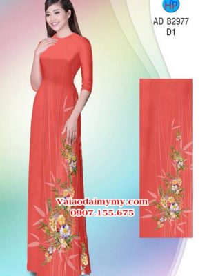 Vải áo dài Hoa in 3D AD B2977 18
