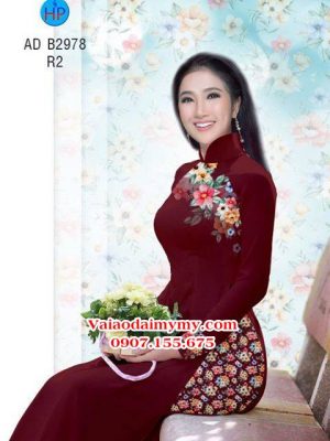 Vải áo dài Hoa in 3D AD B2978 13