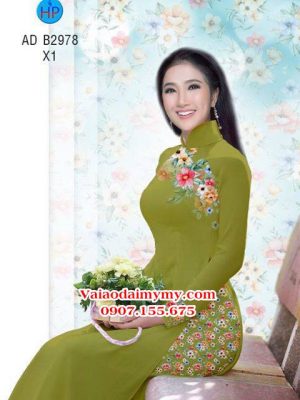 Vải áo dài Hoa in 3D AD B2978 16