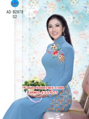 Vải áo dài Hoa in 3D AD B2978 20