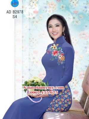 Vải áo dài Hoa in 3D AD B2978 18