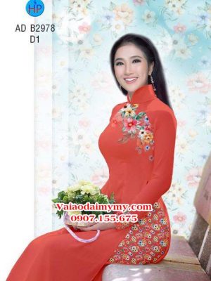 Vải áo dài Hoa in 3D AD B2978 15