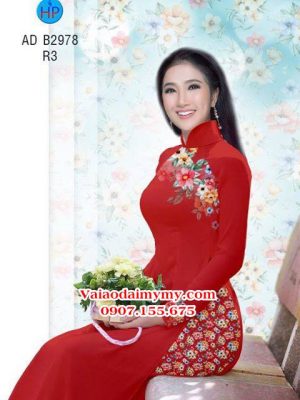 Vải áo dài Hoa in 3D AD B2978 19