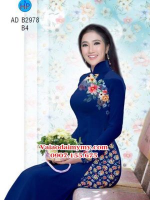 Vải áo dài Hoa in 3D AD B2978 22