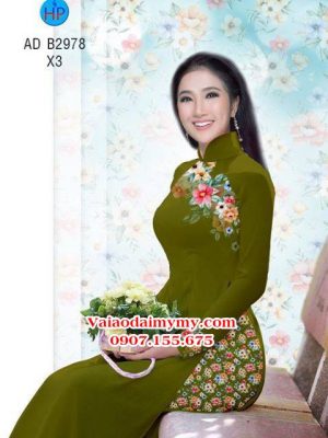 Vải áo dài Hoa in 3D AD B2978 24