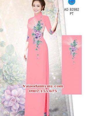Vải áo dài Hoa in 3D AD B2982 13
