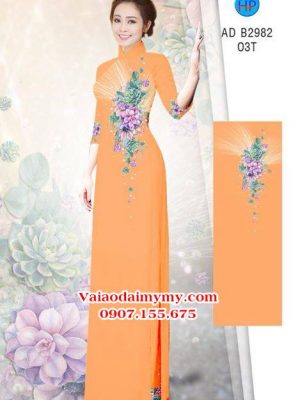 Vải áo dài Hoa in 3D AD B2982 15
