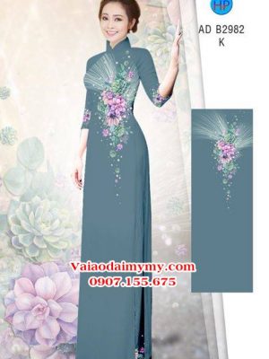 Vải áo dài Hoa in 3D AD B2982 14