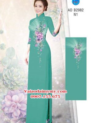 Vải áo dài Hoa in 3D AD B2982 16