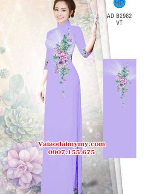 Vải áo dài Hoa in 3D AD B2982 19
