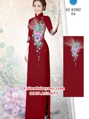 Vải áo dài Hoa in 3D AD B2982 18