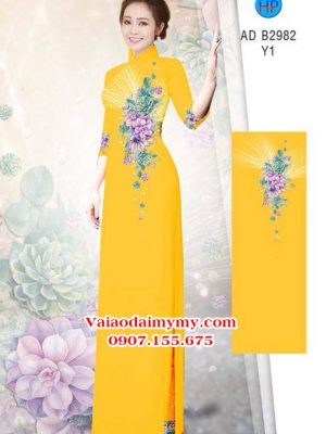 Vải áo dài Hoa in 3D AD B2982 22