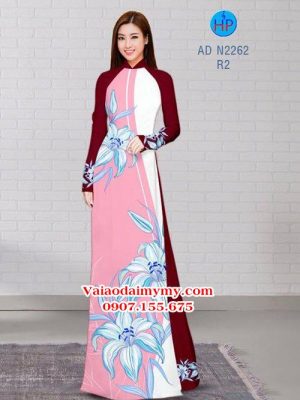 Vải áo dài Hoa lyly đẹp sạng nhẹ nhàng AD N2262 18