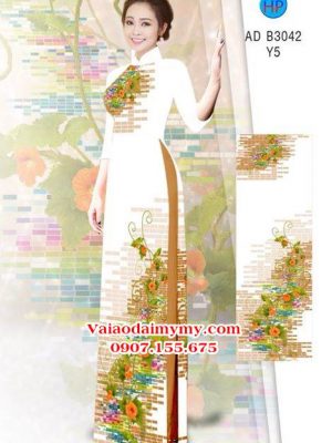 Vải áo dài Hoa in 3D AD B3042 13