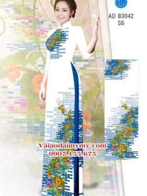 Vải áo dài Hoa in 3D AD B3042 14