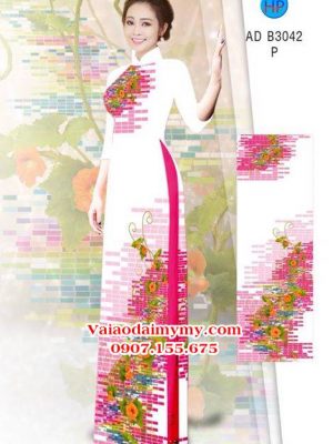 Vải áo dài Hoa in 3D AD B3042 17