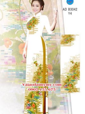 Vải áo dài Hoa in 3D AD B3042 20