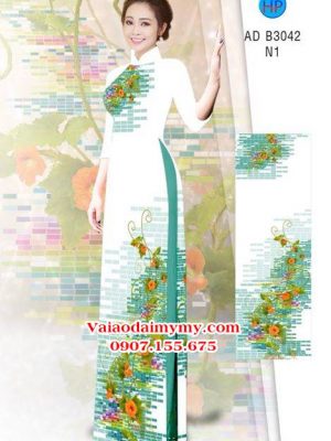 Vải áo dài Hoa in 3D AD B3042 18