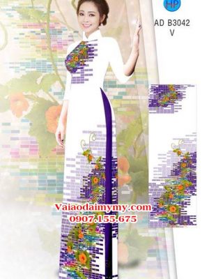 Vải áo dài Hoa in 3D AD B3042 19