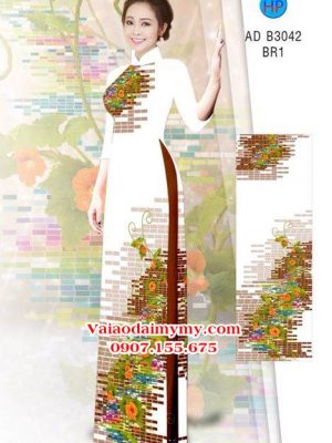 Vải áo dài Hoa in 3D AD B3042 22